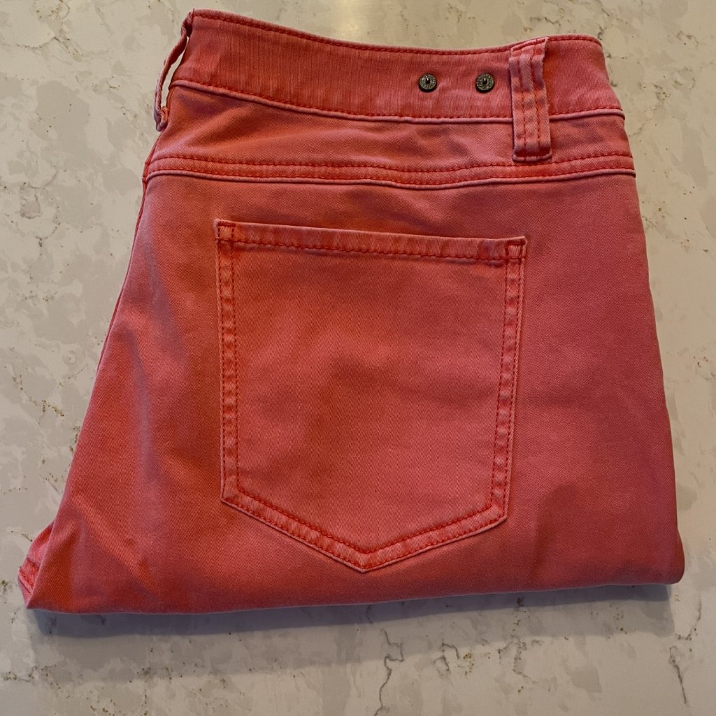 Cabi 747 Lobster Red Skinny Jeans